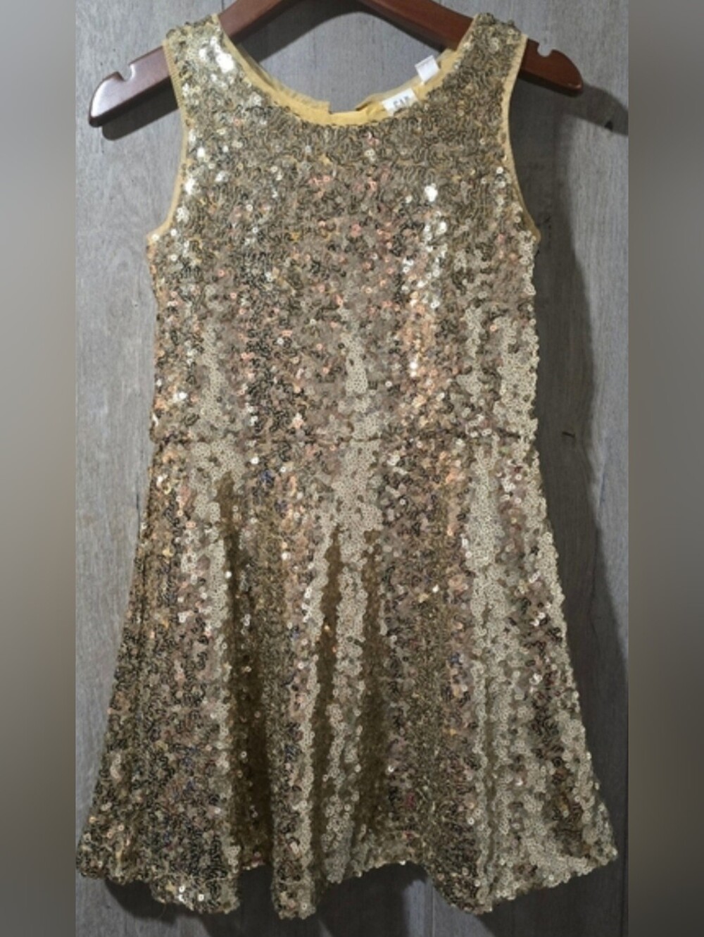 GAP Kids Gold Sequin Dress Size 8
